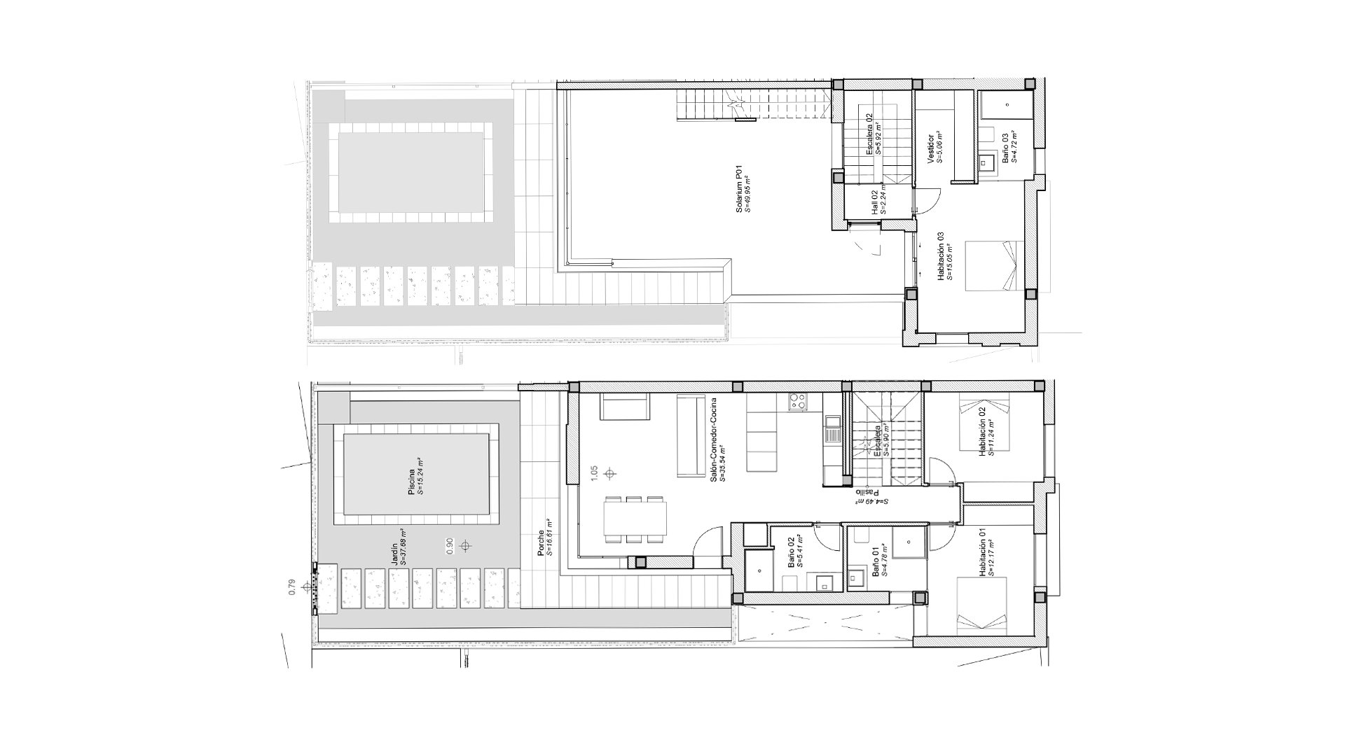 Villa floor plan, 3 bedrooms in Azure Breeze Golf Resort No. 5