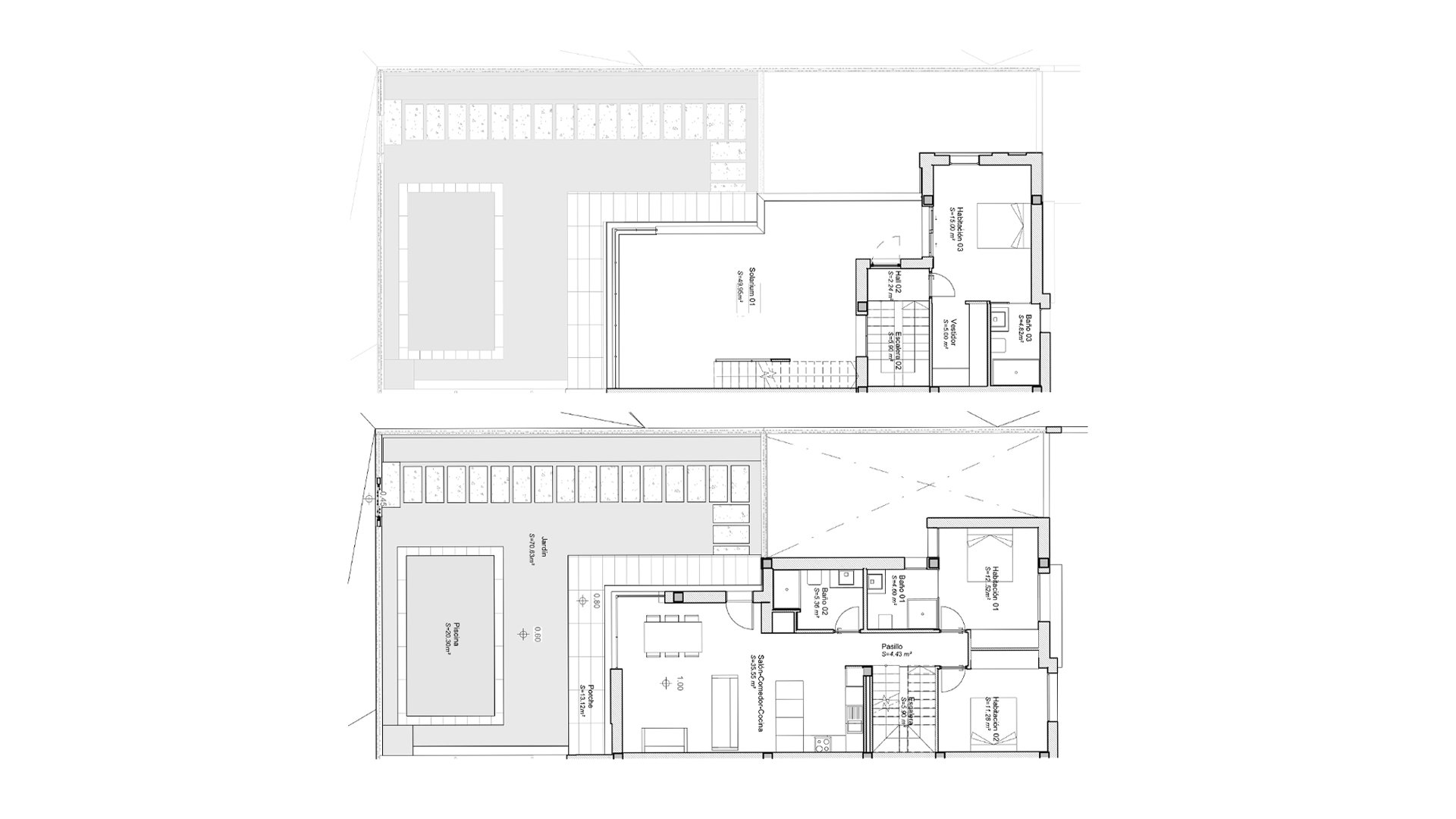 Villa floor plan, 3 bedrooms in Azure Breeze Golf Resort No. 3